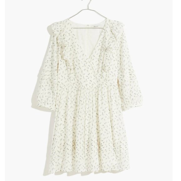 Ruffled Pleat-Sleeve Mini Dress in Spring Fling - Picture 1 of 7